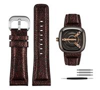 QSYJCCXD Para siete viernes Q2/03/M2/M021/T2 Genuine Leather Watch Band Vintage Stylediesel Watch Men Cow Wide Strap 28m Pulseras de pulsera