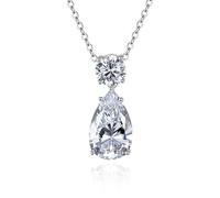 QSYJCCXD Pendientes de collar de colgante de diamantes con alto contenido de carbono para mujeres regalos de joyería espumosa