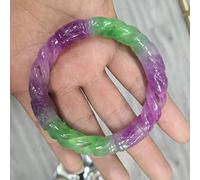 QSYJCCXD Pulsera de hielo alto Jade Bangles Hollow Hollow Tallado Jade Bangle Jadeite Bracelets Jewelry (55-56 mm)