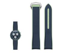 QSYJCCXD RABED Silicone Curved End Watches Banda Nuevas bandas de vigilancia de 20 mm Correa de reloj para Omega X Swatch Joint Moonswatch Celestial Sports