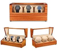 QSYJCCXD Reloj mecánico Shaker Watch Winder Buting Automatic Box Box 3 Reloj Storages de Cuero Motor silencioso Anti-magnetización 5 Modos de rotación para Wat mecánico