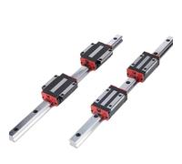 QSYJCCXD Riel Lineal, Gide Deslizante Lineal 2pcs HGR15 Guía Rail Cuadrado 4 HGW15CC PCS Sluyes de Carro para CNC