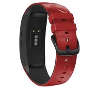 QSYJCCXD Smart Watch Straps para Gear Fit 2 Pro Strap Silicone Fitness Watch Wrist Band de la banda Fit2 Pro SM-R360 Banda de reloj de brazalete ajustable (color: negro rojo)