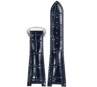 QSYJCCXD Sustituto de reloj de cuero de hebilla plegable Sustituto Omega Constellation Series Men interfaz cóncavo Banda de cuero con 25 mm