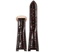 QSYJCCXD Sustituto de reloj de cuero de hebilla plegable Sustituto Omega Constellation Series Men interfaz cóncavo Banda de cuero con 25 mm