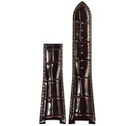 QSYJCCXD Sustituto de reloj de cuero de hebilla plegable Sustituto Omega Constellation Series Men interfaz cóncavo Banda de cuero con 25 mm