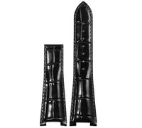 QSYJCCXD Sustituto de reloj de cuero de hebilla plegable Sustituto Omega Constellation Series Men interfaz cóncavo Banda de cuero con 25 mm