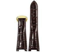 QSYJCCXD Sustituto de reloj de cuero de hebilla plegable Sustituto Omega Constellation Series Men interfaz cóncavo Banda de cuero con 25 mm