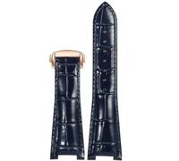 QSYJCCXD Sustituto de reloj de cuero de hebilla plegable Sustituto Omega Constellation Series Men interfaz cóncavo Banda de cuero con 25 mm