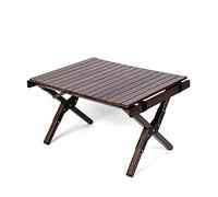 QSYJCCXD Tablas Plegables La Mesa de Mesa al Aire Libre portátiles, se Puede enrollar una Capacidad de rodamiento Fuerte para el Soporte de Barbacoa para Acampar de Patio de 50 kg, 120 cm