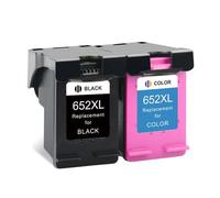 QSYRAINBOW 652XL Cartucho de Tinta Compatible con Deskjet 1115 1118 2135 2136 3636 3835 4535 Impresoras(2pcs)