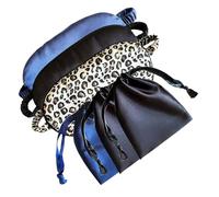 QSYW Antifaz para dormir de seda para dormir, cubierta de ojos de satén, máscara de ojos de satén para dormir, bolsa de almacenamiento de seda, Mixcolor2, 3 unidades