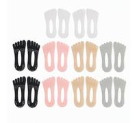QSZHSL 10 pares de calcetines para mujer, transpirables, multicolor | Calcetines invisibles de cinco dedos, calcetines separadores de dedos, calcetines invisibles con dedos de los pies