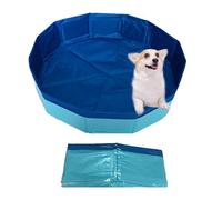 QSZTJJ Queta Piscina para Perros Plegable, Piscina para Perros Grandes y Pequeños - Piscinas Desmontables - Piscina Mascotas - Piscina Rigida Perro (Circle B,⌀120 * 30cm)