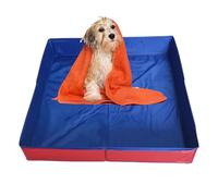 QSZTJJ Queta Piscina para Perros Plegable, Piscina para Perros Grandes y Pequeños - Piscinas Desmontables - Piscina Mascotas - Piscina Rigida Perro (Rectangle A,50 * 50 * 10cm)