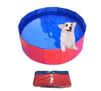 QSZTJJ Queta Piscina para Perros Plegable, Piscina para Perros Grandes y Pequeños - Piscinas Desmontables - Piscina Mascotas - Piscina Rigida Perro (Circle A,⌀30 * 10cm)