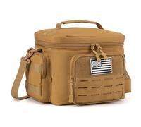 QT&QY Bolsa Térmica Táctica para Almuerzo de 13L para Hombres - Caja Térmica Militar Resistente, Impermeable y Aislante para Adultos - Ideal para Oficina, Camping, Picnic con Sistema MOLLE
