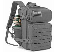 QT&QY Mochila táctica militar de 25L para hombres, con corte láser Molle, mochila de supervivencia pequeña, bolsa de gimnasio, mochila con soporte para dos tazas y para uso diario