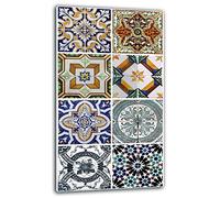 QTA - Placa protectora de vitrocerámica 30 x 52 cm 1 pieza cocina eléctrica universal para inducción protección contra salpicaduras tabla de cortar de vidrio templado como decoración Mosaico