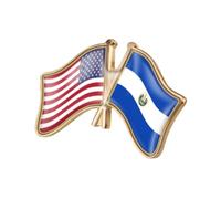 QTAOEIONG Broche de aleación con diseño de banderas de Estados Unidos, Estados Unidos, Estados Unidos y muchos otros países, 1.3x0.9inch/32x23mm, Metal, No es una piedra preciosa