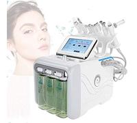 QTCD Máquina Profesional 6 en 1 de Oxígeno Facial e Hidrógeno - HydraFacial, Dermoabrasión y Rociador de Piel para SPA