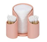 Qtips Dispensador de soporte, 11 x 9 x 7 cm, estuche de escritorio de polipropileno, organizador de maquillaje seguro y sin sabor para hilo , almohadillas de algodón, tazas, baño, cocina
