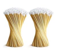 Qtipzify 200 hisopos de limpieza de pistola de punta de precisión, hisopos de algodón de 6 pulgadas de largo, hisopos de algodón de bambú para limpieza de pistolas, bastoncillos de algodón adecuados