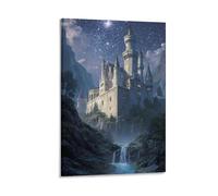 QTIVARLEN Castillo Neuschwanstein Cuadro En Lienzo Cuadro Decorativo Landmark Edificio Pinturas Murales Pintura Poster Impresiones Lienzo Para Salon Dormitorios Comedor Pasillo 16x24inch(40x60cm)