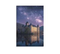 QTIVARLEN Castillo Neuschwanstein Cuadro En Lienzo Cuadros Decorativos Landmark Edificio Pinturas Murales Pintura Poster Impresiones Lienzo Para Salon Dormitorios Comedor Pasillo 16x24inch(40x60cm)