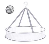 Qtopun Secador de malla plegable para colgar, estante de secado de suéter de una sola capa, red de secado de ropa, estante de malla para colgar ropa interior, lencería, juguete, hierbas