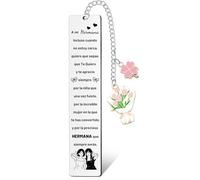 QTQTLP Marcadores De Libros Hermana Linda Mujer Cumpleaños Graduación Regalos De Despedida Gran Hermana Mediana Para Siempre Aprecia Amor Familiar Marcapáginas Personalizado (3)