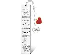 QTQTLP Marcadores De Libros Hermana Linda Mujer Cumpleaños Graduación Regalos De Despedida Gran Hermana Mediana Para Siempre Aprecia Amor Familiar Marcapáginas Personalizado (1)