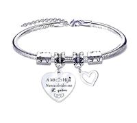 QTQTLP Regalo Hija Pulsera Para Mujer Mi Niñita Ayer, Mi Amiga Hoy,Mi Hija Para Siempre Pulseras Con Colgante Grabado Para Regalos Navidad para la hija Regalos para Hijas Adolescentes (2) (1)