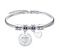 QTQTLP Regalo Pulsera para Mamá Pulsera Mamá personalizada día de la Madre Regalo original，pulsera mamá e hija Regalo de cumpleaños para mamá，Regalo para mi mamá de Navidad (1)