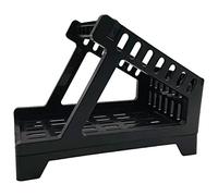 Qtrednrry - Soporte de etiquetas para etiquetas térmicas de envío en y ventilador, funciona con impresora de etiquetas de escritorio, color negro