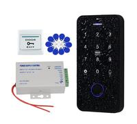 QTTYELOK Bluetooth Tuya Kit de Sistema de Control de Acceso IP68 Huella Dactilar Impermeable Teclado RFID Biométrico + Fuente de Alimentación + 10pcs Llavero de 13,56 MHz (Sin Cerradura)