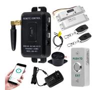 QTTYELOK WiFi Tuya Access Control Door Safety System Kit 433MHz Wireless Smartphone App Control Remoto Desbloqueo + Cerradura Colgante Eléctrica