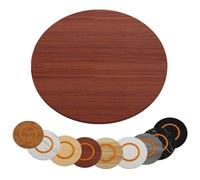 QTWLG Extra Grande Bandeja Giratoria De Madera 100cm Lazy Susan Plato Giratorio Redonda 60 80 90cm Bandeja De Servicio Giratoria Manual - 6 Estilos, 12 Tallas(Teak,80cm/32in)