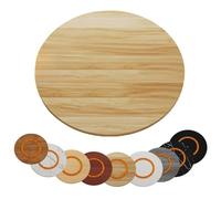 QTWLG Extra Grande Bandeja Giratoria De Madera 100cm Lazy Susan Plato Giratorio Redonda 60 80 90cm Bandeja De Servicio Giratoria Manual - 6 Estilos, 12 Tallas(Light Walnut,95cm/37in)