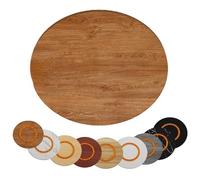 QTWLG Extra Grande Bandeja Giratoria De Madera 100cm Lazy Susan Plato Giratorio Redonda 60 80 90cm Bandeja De Servicio Giratoria Manual - 6 Estilos, 12 Tallas(Gold Oak,70cm/28in)