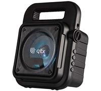 QTX | Altavoz portátil de fiesta con Bluetooth, efectos de iluminación LED y micrófono