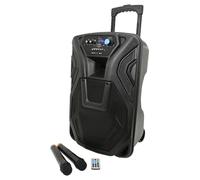 QTX Busker 12 PA with VHF Mics Media Player & Bluetooth