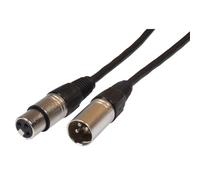 qtx - Cable adaptador macho a hembra y XLRF a XLRM de 6 m, color negro