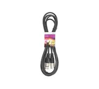 qtx Cable de iluminación profesional DMX con conector XLR a toma de corriente de 3 m