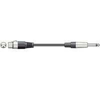 qtx - Cable de micrófono XLRF a jack mono de 6,3 mm, 12 m, color negro