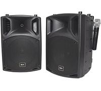 qtx PA portátil PAV10 | Conectividad Bluetooth de Potencia máxima de 400 W y Reproductor de CD/DVD, 2 x 10 Pulgadas, 100 W