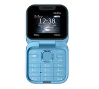 Qtynudy Mini TeléFono MóVil con Tapa Radio FM Negra de Voz MarcacióN RáPida VibracióN Tarjeta 2SIM Pantalla PequeñA TeléFono Plegable (Azul)