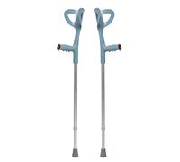 QTYQWC 1 par de muletas de antebrazo de Aluminio, muletas Ligeras Ajustables para Adultos, muletas para Caminar con Brazalete Abierto, caña de Ayuda de Movilidad, Independencia Azul