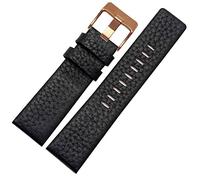 QTYQWC 22 mm 24 mm 26 mm 28 mm 30 mm Banda de reloj de cuero genuina para diesel DZ7259 DZ7256 DZ7265 Coreza de reloj (color: Blanco blanco, tamaño: 28 mm)