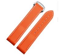 QTYQWC Banda de Reloj de Silicona Impermeable para Omega Comas Strap Meidus Rudder Rave Ratch Strap 22 mm